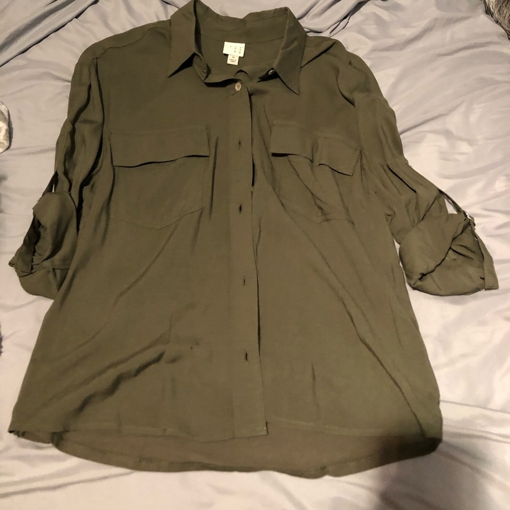 Olive Button Down